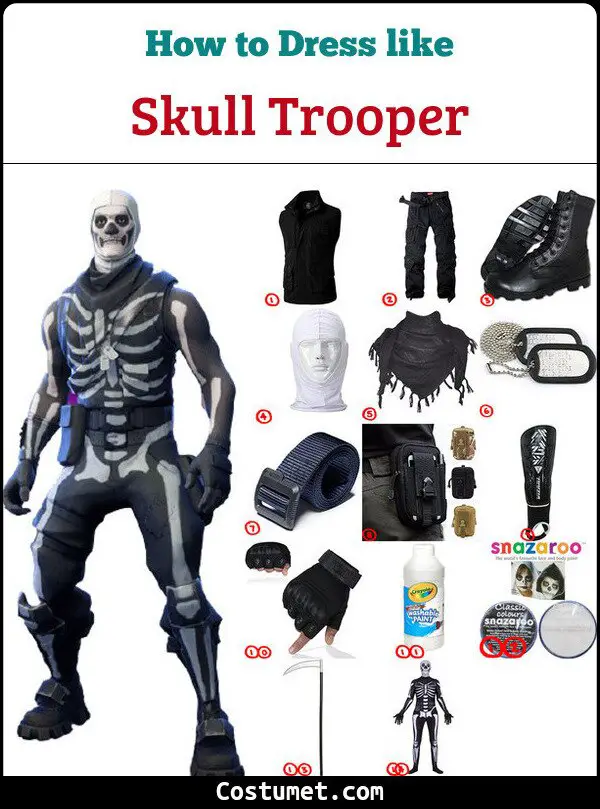 Skull Trooper Costume for Cosplay & Halloween