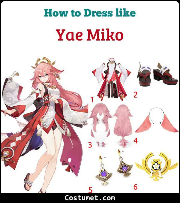 Yae Miko Costume for Cosplay & Halloween