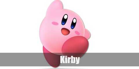  As a pink puff, Kirby costume is overtly pink all over. His feet are slightly colored to be a darker pink.