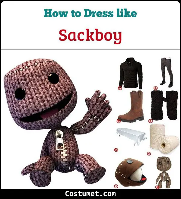 Sackboy Costume for Cosplay & Halloween