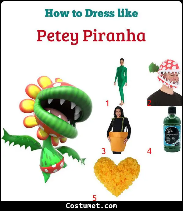 Petey Piranha Costume for Cosplay & Halloween