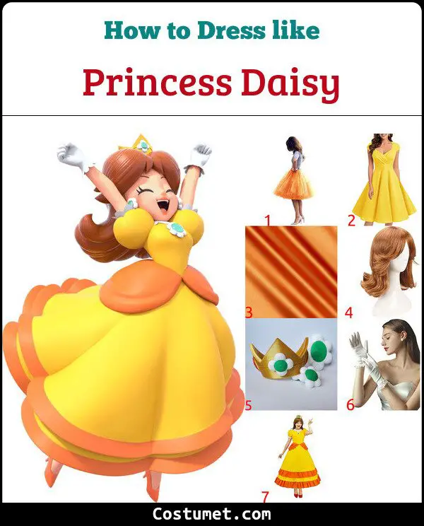 Princess Daisy Costume for Cosplay & Halloween