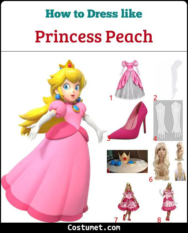 Princess Peach Costume for Cosplay & Halloween