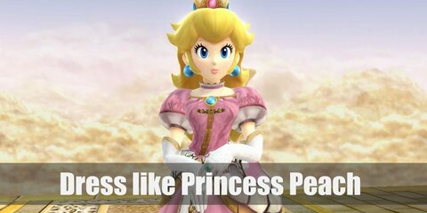  Princess Peach is also known for her love for the color pink. In fact, her ball gown is made from different shades of her favorite color. She also wears hot pink heels and white ball gloves. 