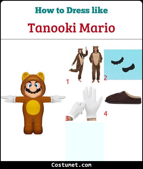 Tanooki Mario Costume for Cosplay & Halloween