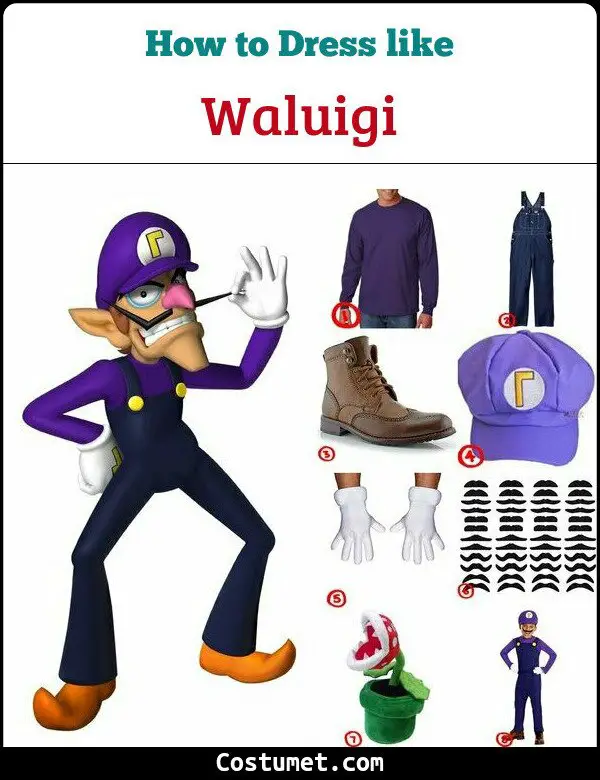 Waluigi Costume for Cosplay & Halloween