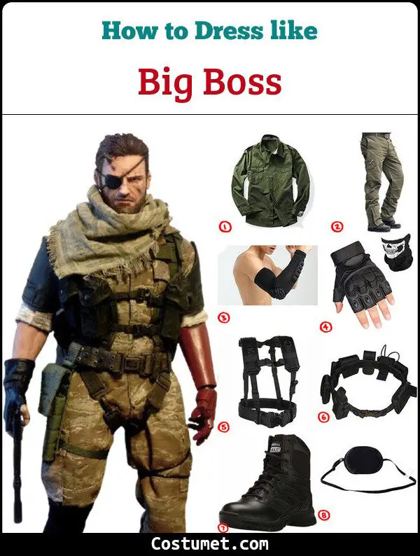 Big Boss Costume for Cosplay & Halloween