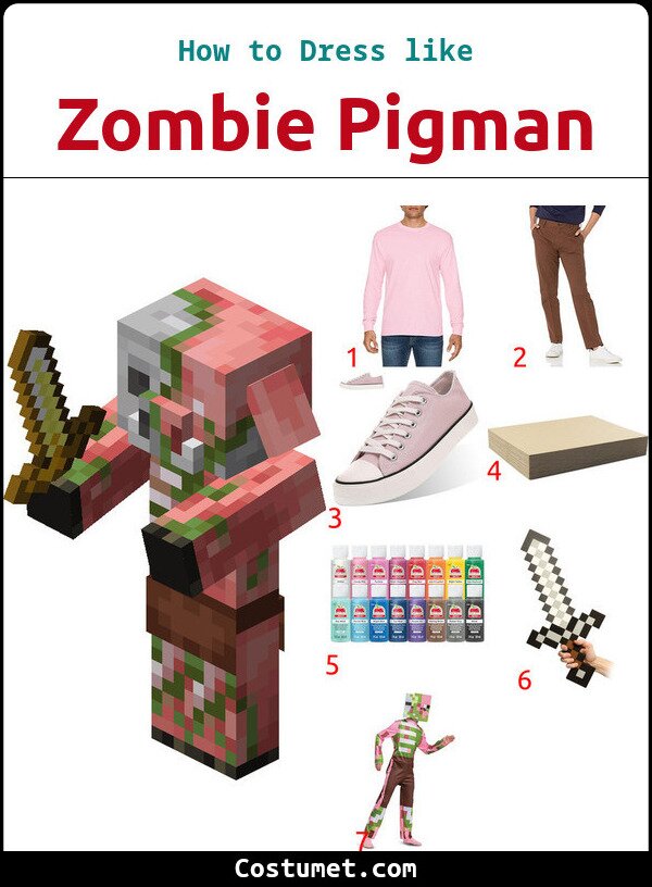 Zombie Pigman (Minecraft) Costume for Cosplay & Halloween