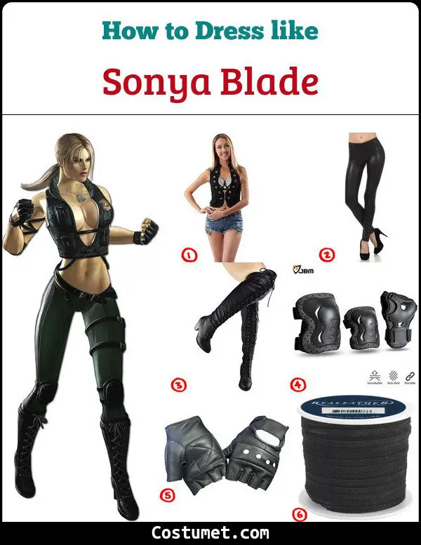 Sonya Blade Costume for Cosplay & Halloween