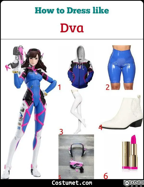 Dva Costume for Cosplay & Halloween