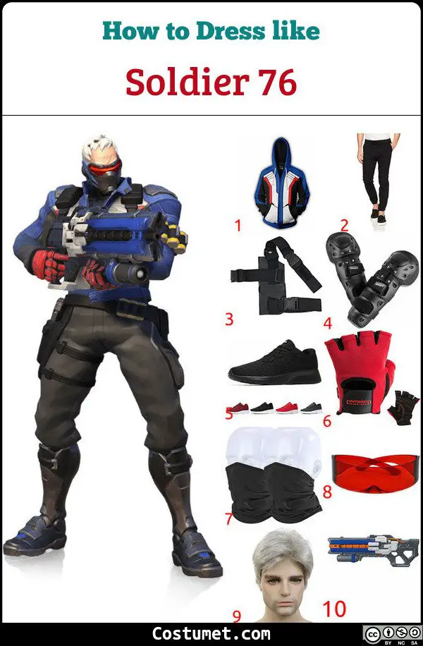 Cosplay Costume Accessory Soldier 76 Black Leather Arm Bullet Strap V1 