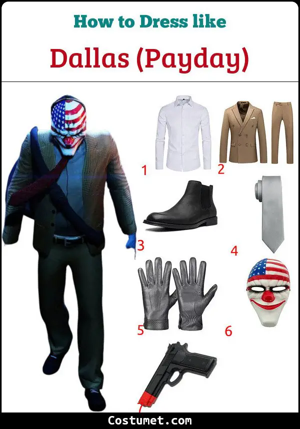 Dallas (Payday) Costume for Cosplay & Halloween
