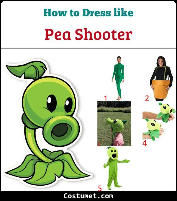 Pea Shooter Costume for Cosplay & Halloween
