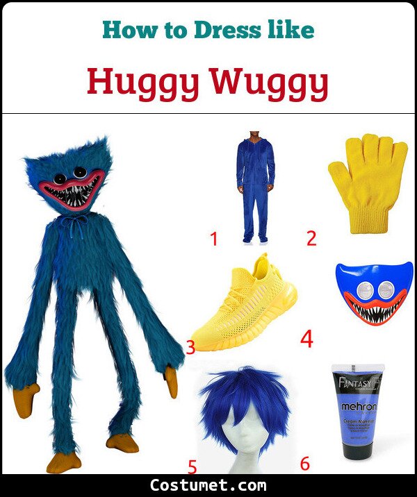Huggy Wuggy Costume for Cosplay & Halloween