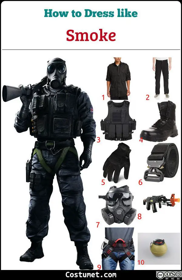 Smoke Costume for Cosplay & Halloween