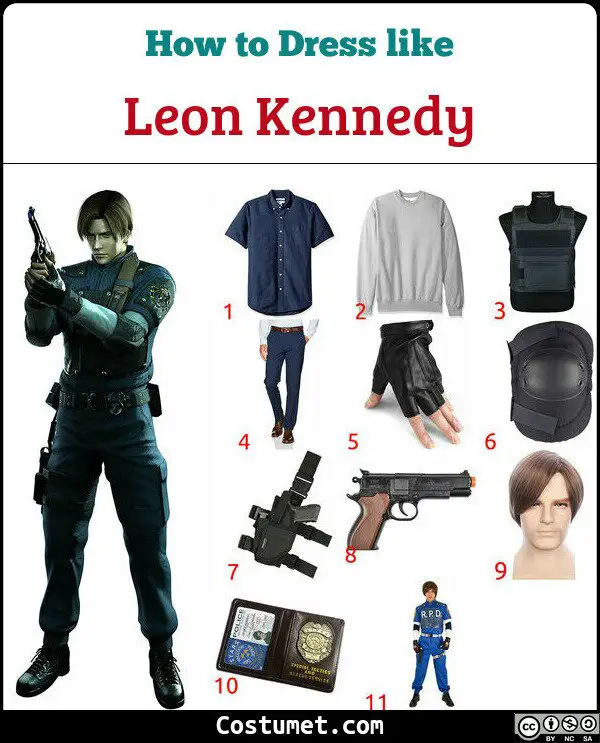 Leon Kennedy Costume for Cosplay & Halloween