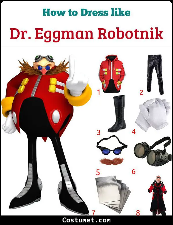 Dr. Eggman Robotnik Costume for Cosplay & Halloween