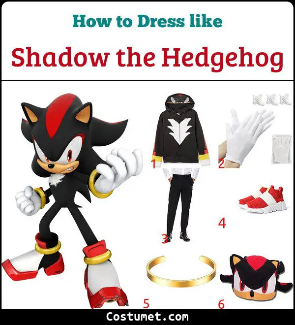 Shadow the Hedgehog Costume for Cosplay & Halloween