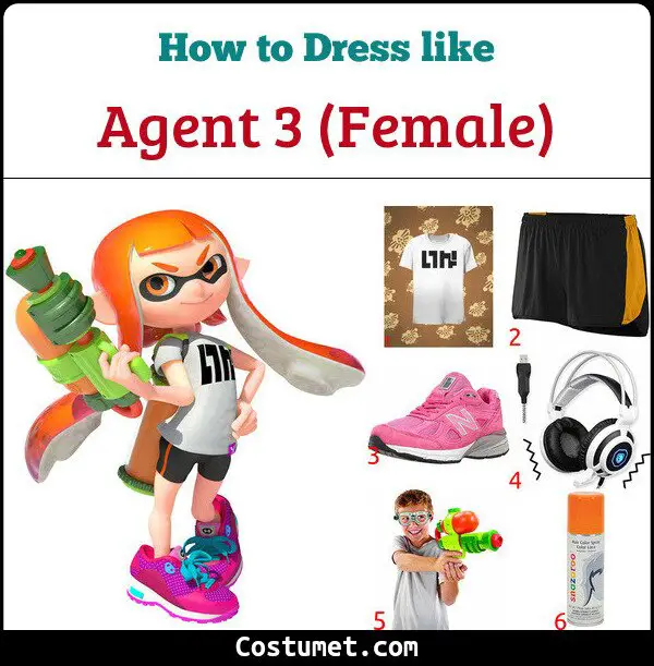 Agent 3 (Female) Costume for Cosplay & Halloween