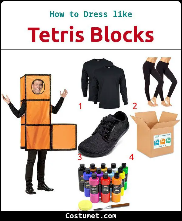Tetris Blocks Costume for Cosplay & Halloween