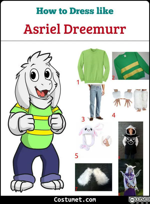 Asriel Dreemurr Costume for Cosplay & Halloween