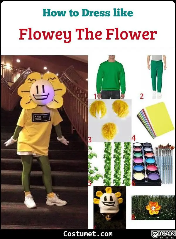 Flowey The Flower Costume For Cosplay Halloween 21