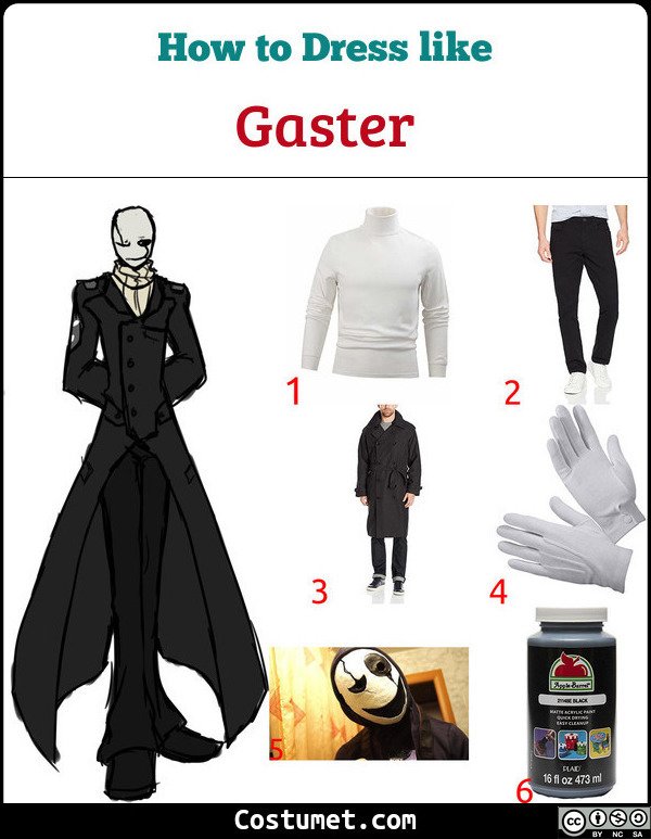 Gaster Costume for Cosplay & Halloween