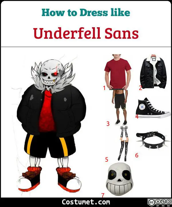 Underfell Sans Undertale Costume For Cosplay Halloween 21