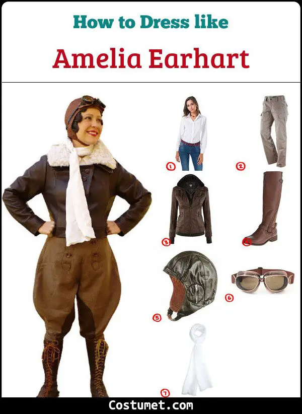 Amelia Earhart Costume for Cosplay & Halloween