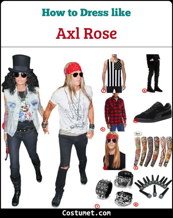 Axl Rose Costume for Cosplay & Halloween