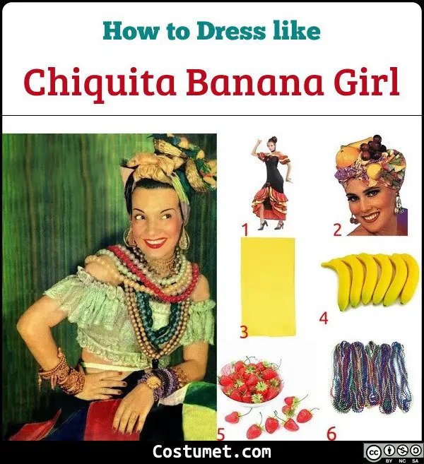 Chiquita Banana Carmen Miranda Costume for Cosplay & Halloween