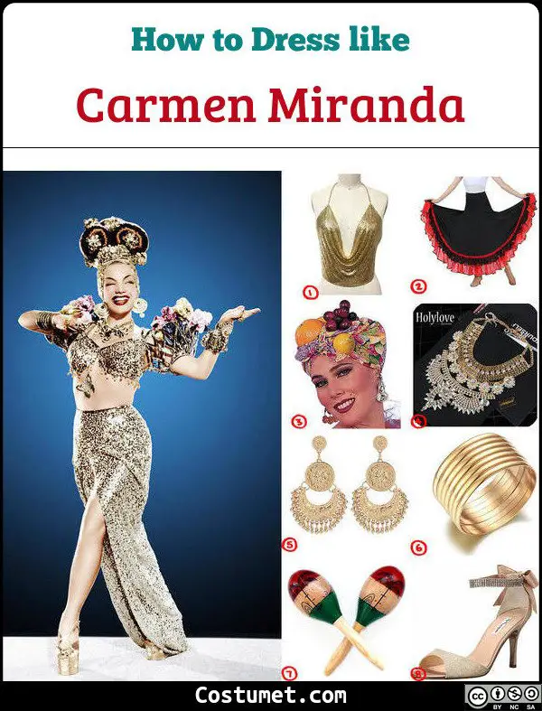 Carmen Miranda Costume for Cosplay & Halloween