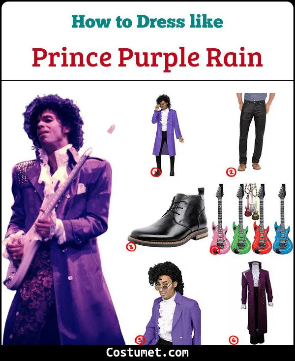 Prince Purple Rain Costume for Cosplay & Halloween