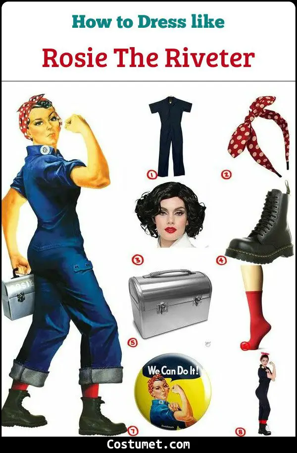Rosie The Riveter Costume for Cosplay & Halloween