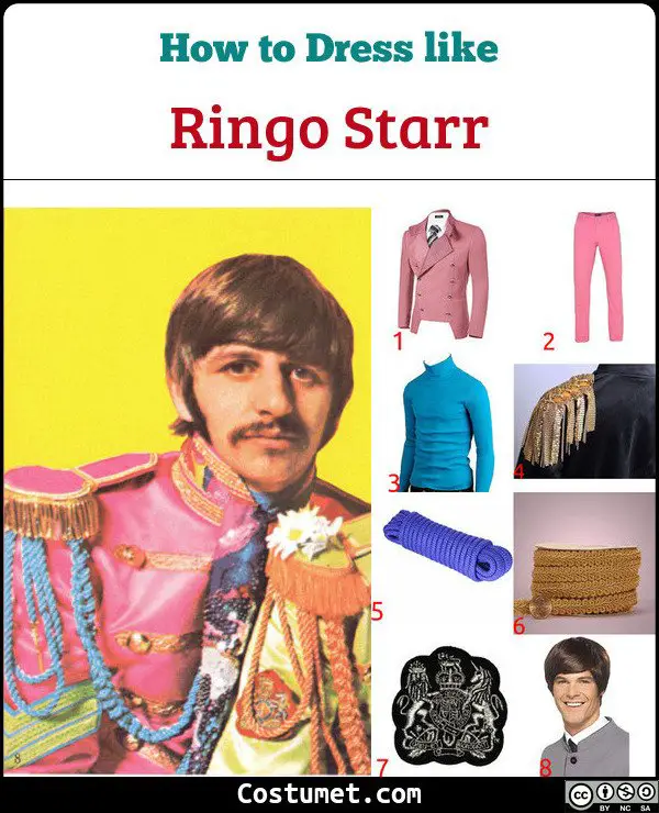 Ringo Starr Sgt Pepper Lonely Hearts Club Band Costume for Cosplay & Halloween