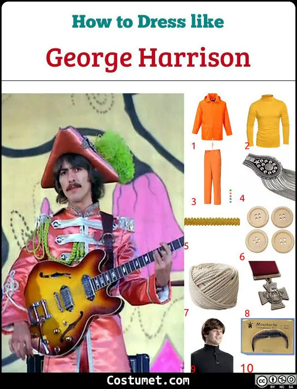 George Harrison Sgt Pepper Lonely Hearts Club Band The Beatles Costume for Cosplay & Halloween