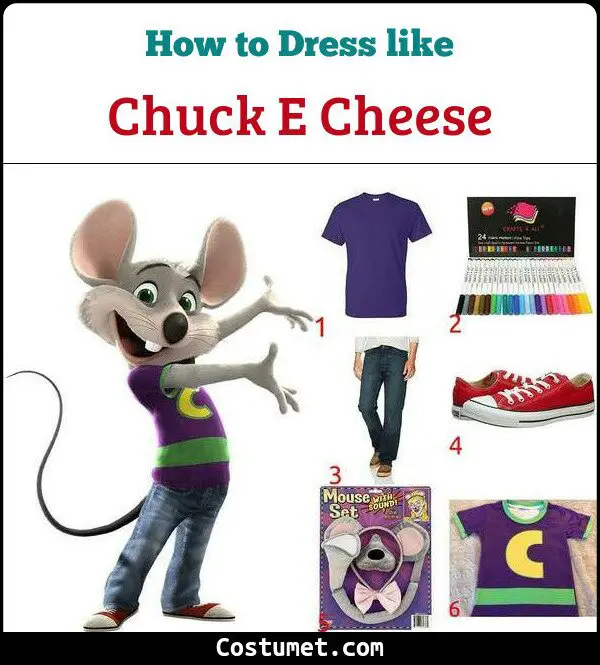 Chuck E Cheese Costume for Cosplay & Halloween