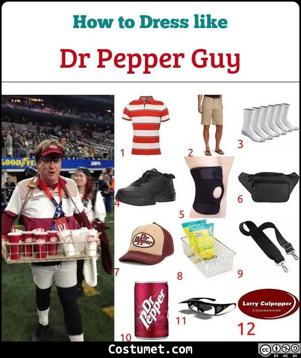 Dr Pepper Guy Costume for Cosplay & Halloween