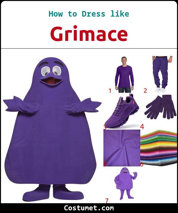 Grimace Costume for Cosplay & Halloween