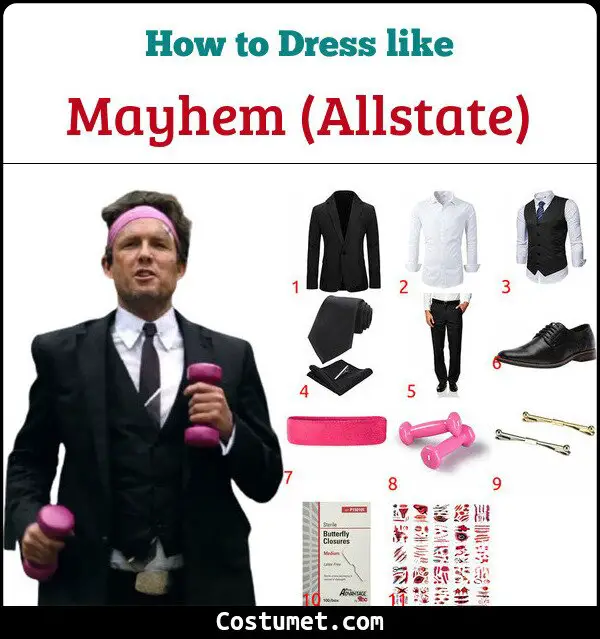 Mayhem (Allstate) Costume for Cosplay & Halloween