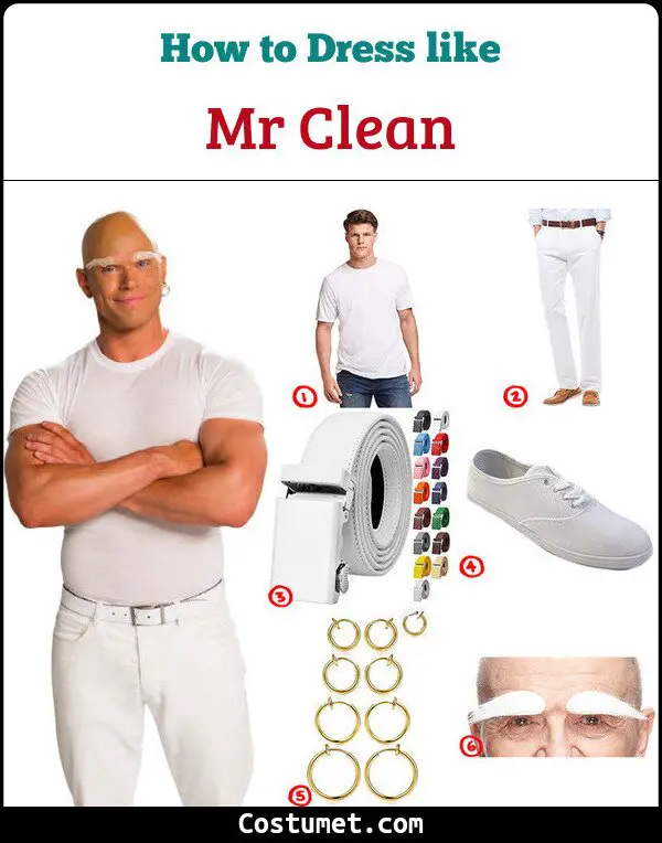 Mr Clean Costume for Cosplay & Halloween