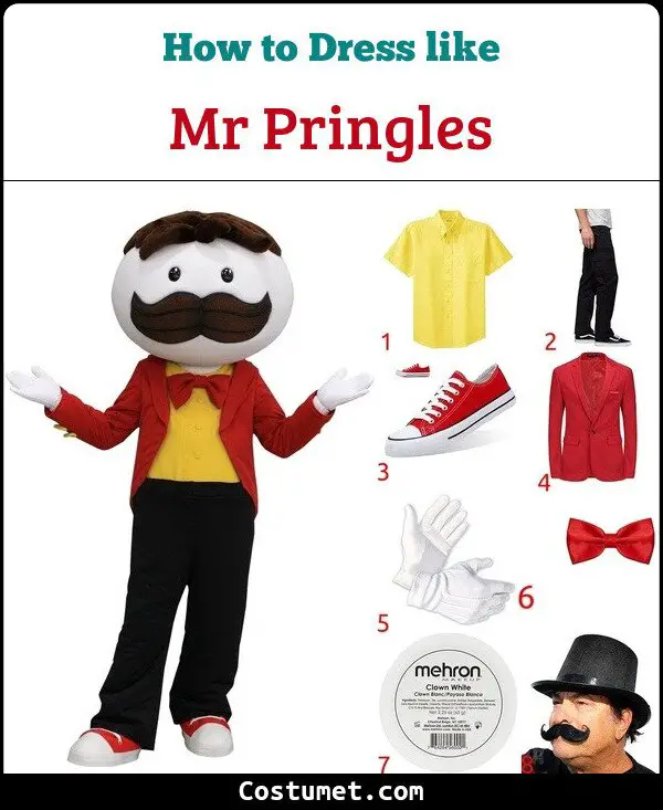 Mr Pringles Costume for Cosplay & Halloween
