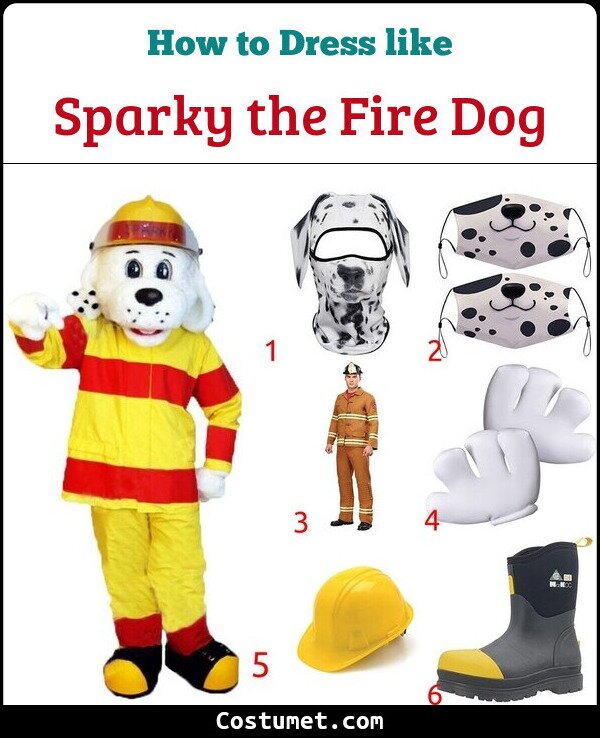 Sparky the Fire Dog Costume for Cosplay & Halloween