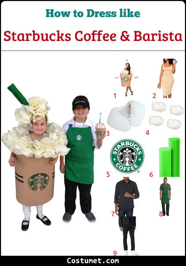 Starbucks Coffee & Barista Costume for Cosplay & Halloween