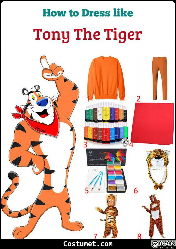 Tony The Tiger Costume for Cosplay & Halloween