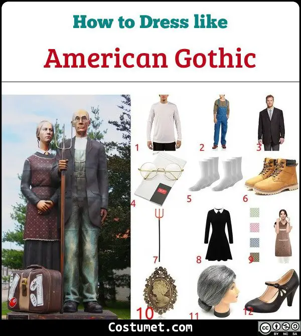 American Gothic Costume for Cosplay & Halloween