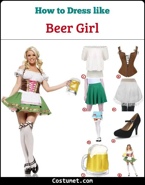 Beer Girl Costume for Cosplay & Halloween