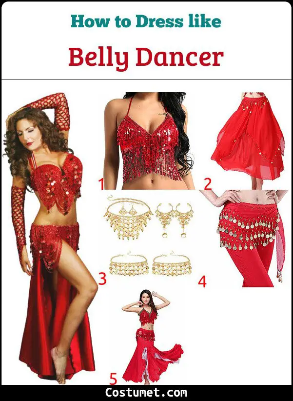 Belly Dancer Costume for Cosplay & Halloween