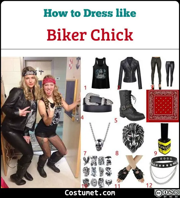 Biker Chick Costume for Cosplay & Halloween