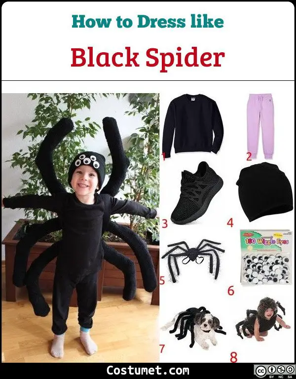 Black Spider Costume for Cosplay & Halloween